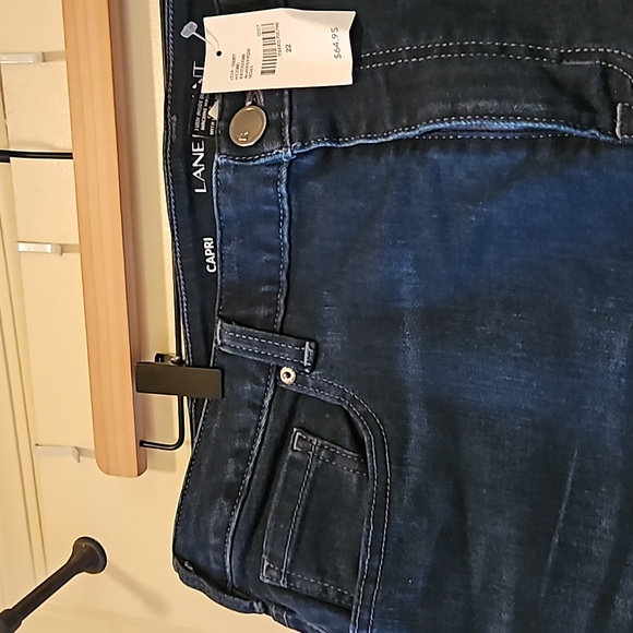 Lane Bryant NWT Low Rise super stretch Capri Dark Blue Jeans Size 22 - Picture 6 of 10